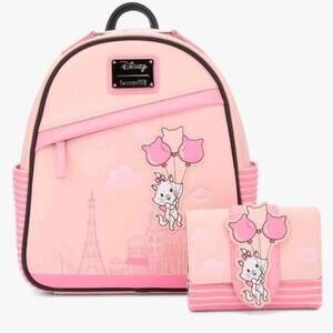 Loungefly Disney The Aristocats Marie Balloons Mini Backpack w/ Matching Wallet